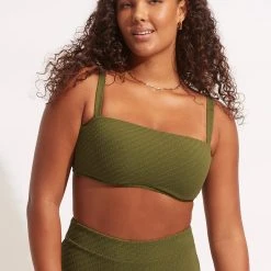 Seafolly Ladies Willow Tank Bra- Avocado
