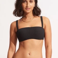 Seafolly Ladies Willow Tank Bra- Black