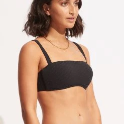Seafolly Ladies Willow Tank Bra- Black 9 Seafolly Ladies Willow Tank Bra- Black -Seafolly shop 31207 924 Black 3