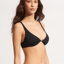 Seafolly Ladies Seafolly Collective Split Underwire Bra - Black -Seafolly shop 31216 942 Black 3