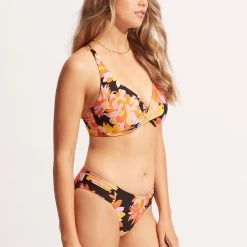 Seafolly Ladies Palm Springs Wrap Front F Cup - Black -Seafolly shop 31219F 703 Black 5