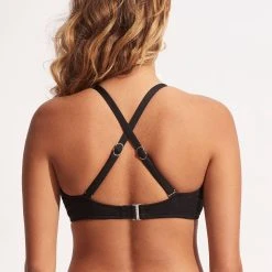 Seafolly Ladies Seafolly Collective Wrap Front F Cup Bra - Black -Seafolly shop 31219F 942 Black 4