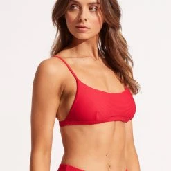 Seafolly Ladies Essentials Bralette- Chilli -Seafolly shop 31232 640 Chilli 3