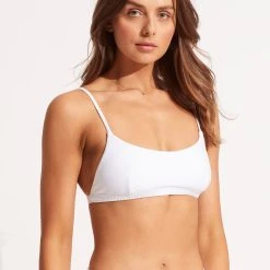 Seafolly Ladies Essentials Bralette- White -Seafolly shop 31232 640 White 3