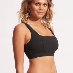 Seafolly Ladies Willow D Cup Tank Bra - Black 10 Seafolly Ladies Willow D Cup Tank Bra - Black -Seafolly shop 31253D 924 Black 3