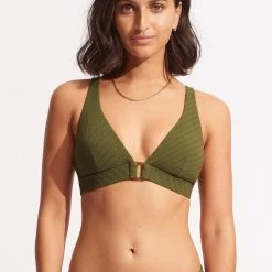 Seafolly Ladies Willow Longline Tri - Avocado