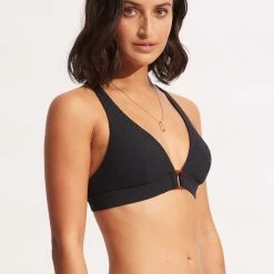 Seafolly Ladies Willow Longline Tri - Black -Seafolly shop 31268 924 Black 3