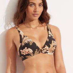 Seafolly Ladies Castaway Longline Tri - Black