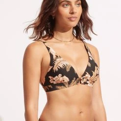 Seafolly Ladies Castaway Longline Tri - Black -Seafolly shop 31268 980 Black 3