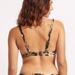 Seafolly Ladies Castaway Longline Tri - Black -Seafolly shop 31268 980 Black 4