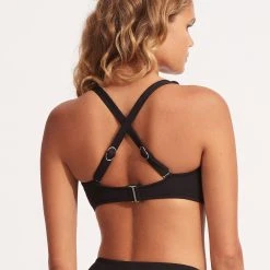 Seafolly Ladies Seafolly Collective DD Double Wrap Front Bra - Black -Seafolly shop 31275DD942 Black 4