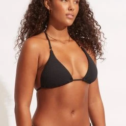 Seafolly Ladies Sea Dive Slide Tri -Seafolly shop 31298 861 Black 8