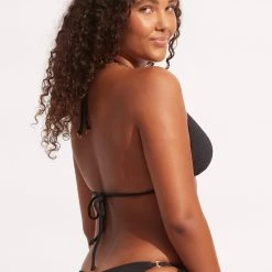 Seafolly Ladies Sea Dive Slide Tri -Seafolly shop 31298 861 Black 9