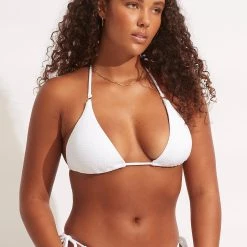 Seafolly Ladies Sea Dive Slide Tri -Seafolly shop 31298 861 White 7