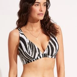 Seafolly Ladies Zahara DD Fixed Tri Bra - Black -Seafolly shop 31306DD953 Black 4