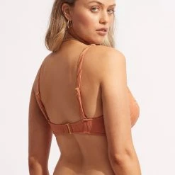 Seafolly Ladies Second Wave DD Fixed Tri Bra - Copper Tan -Seafolly shop 31306DD968 Copper 20Tan 4