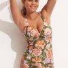 Seafolly Ladies Paradise Garden DD Wrap Front Tankini Top - Avocado -Seafolly shop 31318DD960 Avocado 1