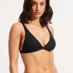 Seafolly Ladies Seafolly Collective Longline Tri -Seafolly shop 31329 942 Black 3
