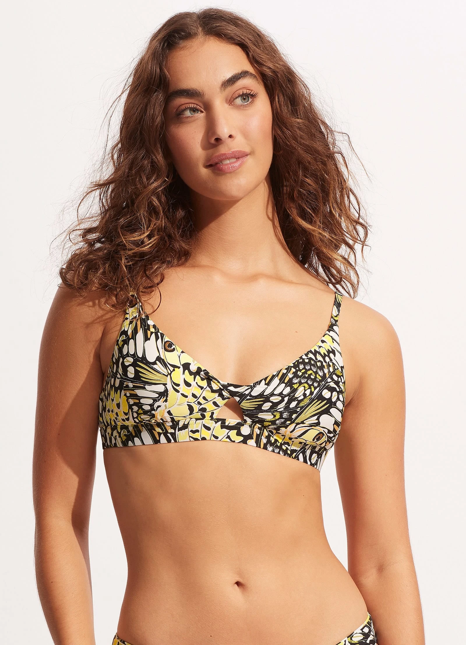 Seafolly Ladies Take Flight Twist Front Bralette - Wild Lime 4 Seafolly Ladies Take Flight Twist Front Bralette - Wild Lime - Image 2