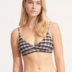 Seafolly Ladies Portofino Twist Front Bralette - Black