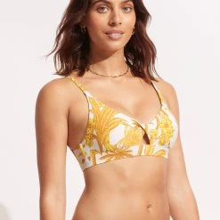 Seafolly Ladies Castaway Twist Front Bralette - Tuscan Sunset -Seafolly shop 31337 980 TuscanSuns 3