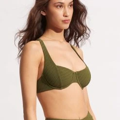 Seafolly Ladies Willow Underwire Bra - Avocado -Seafolly shop 31345 924 Avocado 3
