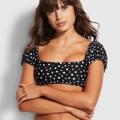 Seafolly Ladies Soft Spot Puff Sleeve Bandeau - Black 10 Seafolly Ladies Soft Spot Puff Sleeve Bandeau - Black -Seafolly shop 31361 896 Black 1 a130725e 197b 469b 8900 3def302296d0