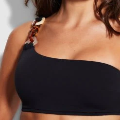 Seafolly Ladies Belize One Shoulder Top - Black 9 Seafolly Ladies Belize One Shoulder Top - Black -Seafolly shop 31364 927 Black 4
