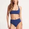 Seafolly Ladies Sea Dive Scoop Neck Halter Bikini Top - Ultramarine -Seafolly shop 31368 861 Ultramarin 3