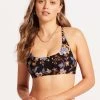 Seafolly Ladies Silk Road DD Scoop Neck Halter Bikini Top - Black 1 Seafolly Ladies Silk Road DD Scoop Neck Halter Bikini Top - Black -Seafolly shop 31368DD020 Black 4