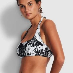 Seafolly Ladies Summer Of Love DD Scoop Neck Halter Top - Black -Seafolly shop 31368DD928 Black 3