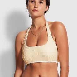 Seafolly Ladies DreamcatcherDD Scoop Neck Halter - Ecru