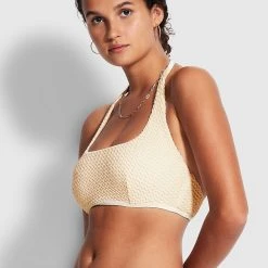 Seafolly Ladies DreamcatcherDD Scoop Neck Halter - Ecru 11 Seafolly Ladies DreamcatcherDD Scoop Neck Halter - Ecru -Seafolly shop 31368DD930 Ecru 3