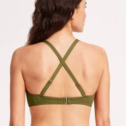 Seafolly Ladies Seafolly Collective DD Scoop Neck Halter Top - Avocado 10 Seafolly Ladies Seafolly Collective DD Scoop Neck Halter Top - Avocado -Seafolly shop 31368DD942 Avocado 4