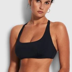 Seafolly Ladies Seafolly Collective DD Scoop Neck Halter Top - Black