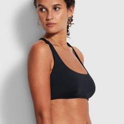 Seafolly Ladies Seafolly Collective DD Scoop Neck Halter Top - Black -Seafolly shop 31368DD942 Black 3