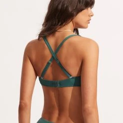 Seafolly Ladies Seafolly Collective DD Scoop Neck Halter Top - Evergreen -Seafolly shop 31368DD942 Evergreen 4