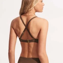 Seafolly Ladies Seafolly Collective DD Scoop Neck Halter Top - Tiramisu -Seafolly shop 31368DD942 Tiramisu 3