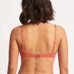 Seafolly Ladies Poolside Ring Front Bralette - Pink Chintz -Seafolly shop 31369 959 PinkChintz 5