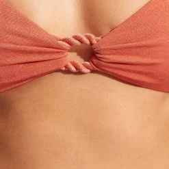 Seafolly Ladies Poolside Ring Front Bralette - Pink Chintz -Seafolly shop 31369 959 PinkChintz 7