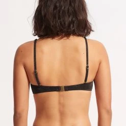 Seafolly Ladies Poolside Ring Front Bralette - Sepia -Seafolly shop 31369 959 Sepia 4