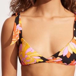 Seafolly Ladies Palm Springs Wrap Front Bralette - Black -Seafolly shop 31374 703 Black 7