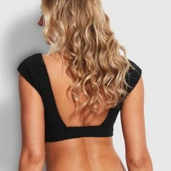 Seafolly Ladies Riviera Cap Sleeve Top - Black -Seafolly shop 31376 929 Black 5