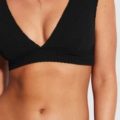Seafolly Ladies Riviera Cap Sleeve Top - Black -Seafolly shop 31376 929 Black 6