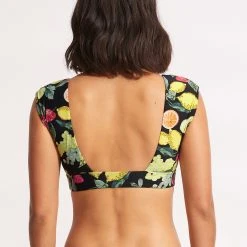 Seafolly Ladies Lemoncello Cap Sleeve Top - Black 10 Seafolly Ladies Lemoncello Cap Sleeve Top - Black -Seafolly shop 31376 945 Black 4