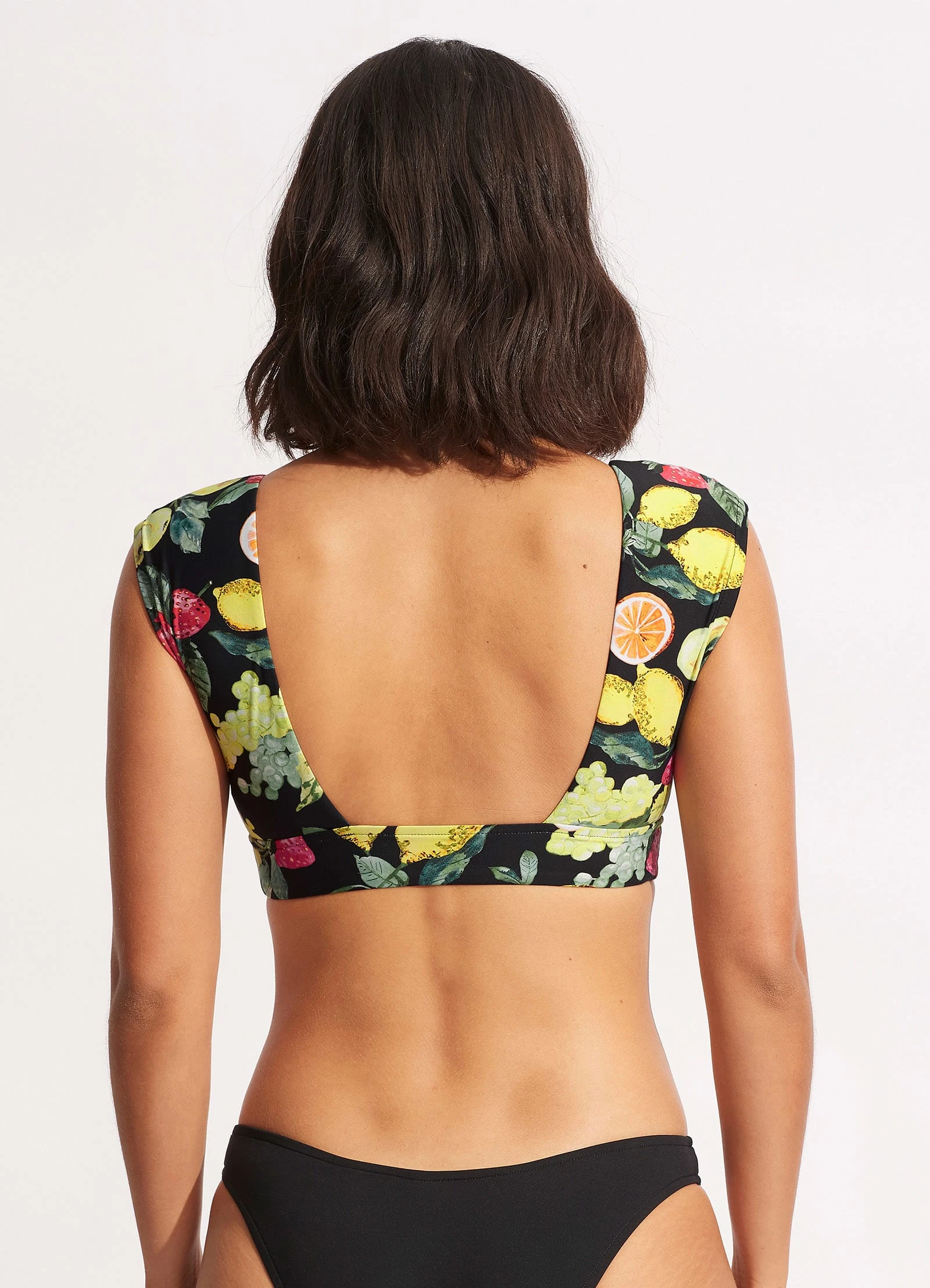 Seafolly Ladies Lemoncello Cap Sleeve Top - Black 6 Seafolly Ladies Lemoncello Cap Sleeve Top - Black - Image 4