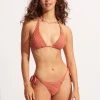 Seafolly Ladies Marrakesh Longline Slide Tri - Cinnamon -Seafolly shop 31377 911 Cinnamon 3