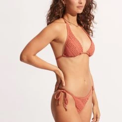 Seafolly Ladies Marrakesh Longline Slide Tri - Cinnamon -Seafolly shop 31377 911 Cinnamon 5