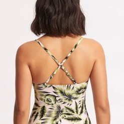 Seafolly Ladies Island In The Sun Wrap Front Tankini Top - Avocado 11 Seafolly Ladies Island In The Sun Wrap Front Tankini Top - Avocado -Seafolly shop 31381 946 Avocado 4