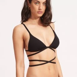 Seafolly Ladies Seafolly Collective Tri Bra With Wrap Around Strap - Black -Seafolly shop 31385 942 Black 4